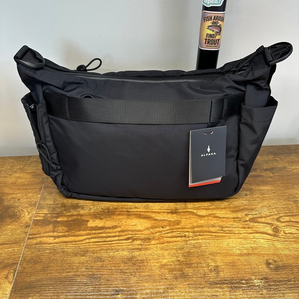 NEW Alpaka Flight Satchel Black Axoflux 210D Laptop Bag Messenger Travel